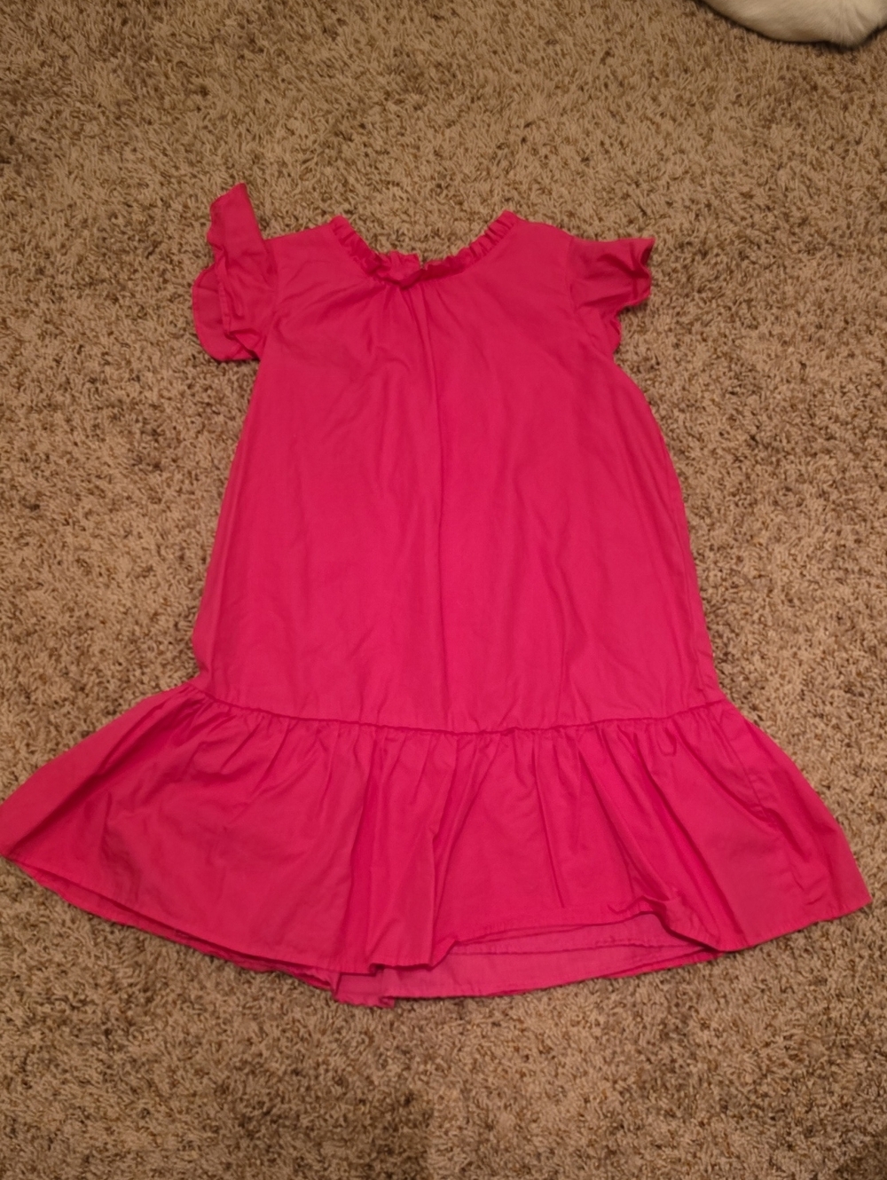 GB girls Hot Pink Ruffle-Hem Casual Dress